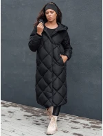 Dámská prošívaná zimní bunda s kapucí FEMACOAT černá FashionStreet TY4593