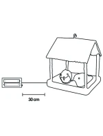 PTAČÍ BUDKA VEDL DEKORACE 185X165X230MM HNĚDÝ BALDACHÝN PTAČÍ BUDKA VEDL DEKORACE 185X165X230MM HNĚDÝ BALDACHÝN