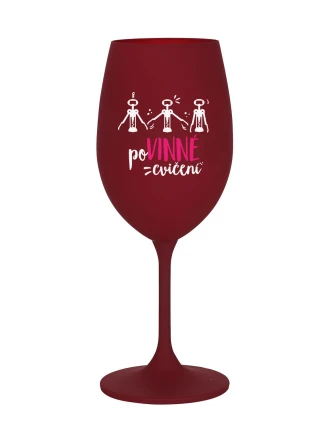 POVINNÉ CVIČENÍ - bordó sklenice na víno 350 ml POVINNÉ CVIČENÍ - bordó sklenice na víno 350 ml