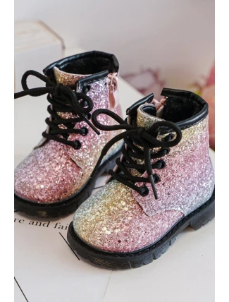 Dětské Brokatové Botky Oceněné Suwakiem Multikolor Saussa