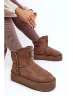 Veganské Sněhule Na Platformě D.Franklin DFSH371004 Tmavobežové