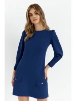 K148 Trapézové šaty - tmavě modré K148 Trapézové šaty - tmavě modré