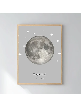 Personalizovaný magický fotoobraz v rámu - 30x40 - měsíční fáze