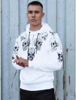 Pánská mikina s kapucí bílá FashionStreet BX5840