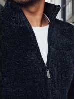 Pánský rozepínací tmavě modrý svetr FashionStreet WX2227