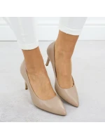 Béžové lodičky na jehlovém podpatku Sergio Leone 1339