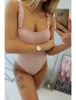 Body bez ramínek tmavě pudrově růžové