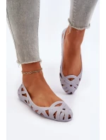 Dámské Gumové Balerínky Šedá Salamová Dámské Gumové Balerínky Šedá Salamová