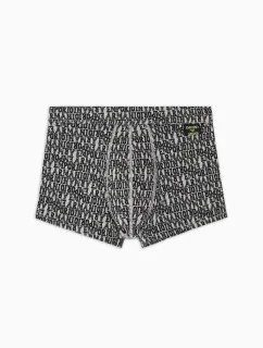 Pánské boxerky 112074 3F508 03348 šedé se vzorem - Emporio Armani