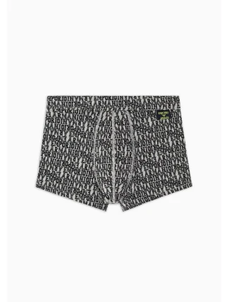 Pánské boxerky 112074 3F508 03348 šedé se vzorem - Emporio Armani Pánské boxerky 112074 3F508 03348 šedé se vzorem - Emporio Armani