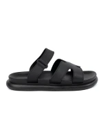 Originální nazouváky dámské černé na plochém podpatku Originální nazouváky dámské černé na plochém podpatku