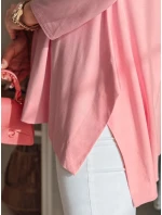 Dámská máslová halenka oversize s přívěskem COMFILA růžová FashionStreet RY2790