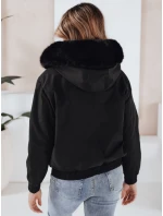Dámská zimní bunda VESSADA krátká s kožešinou černá FashionStreet TY5059