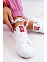 Kožené tenisky Big Star JJ274212 bílé a červené