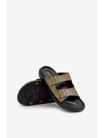 Lehké Pěnové Sandály Mužské Big Star MM174324 Tmavě Zelené