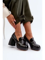 Dámské patentované boty na vysokém podpatku Černá D&A Dámské patentované boty na vysokém podpatku Černá D&A