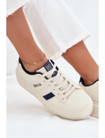 Dámské tenisky na platformě Big Star – světle béžové