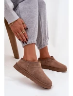 Dámské sněhule Serenne s kožešinou – hnědé