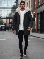 Pánská zimní bunda parka s kapucí zelená FashionStreet TX4966z