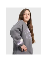 Dívčí mikina oversize bez kapuce 4F 4FJRAW25TSWSF2438-22S