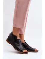 Dámské kožené sandály Laura Messi 2443 černé