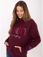 Mikina D10608BC02802A4NO maroon