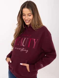 Mikina D10608BC02802A4NO maroon