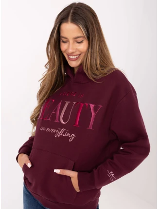 Mikina D10608BC02802A4NO maroon