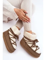 Dámské hnědé zateplené boty do sněhu Rohes Dámské hnědé zateplené boty do sněhu Rohes