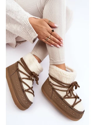Dámské hnědé zateplené boty do sněhu Rohes Dámské hnědé zateplené boty do sněhu Rohes