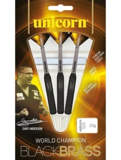 Šipky Unicorn Black Brass s ocelovými hroty - Gary Anderson 22g:27664|24g:27665|26g:27666