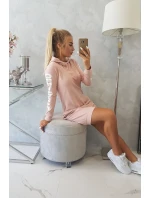 Off White pudrově béžové šaty