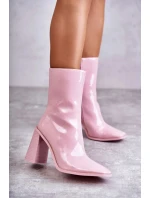 Dámské lakované kozačky Růžove Margit Dámské lakované kozačky Růžove Margit