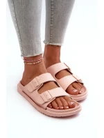 Dámské lehké pěnové pantofle s přezkami Big Star růžová Dámské lehké pěnové pantofle s přezkami Big Star růžová