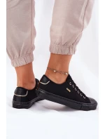 Dámské plátěné tenisky Big Star – černé