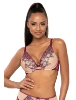 Dámská Push-up podprsenka Maureen M-3808/11/1 Fialová s béžovou - MAT