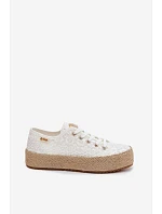 Krajkové tenisky espadrilky LCW-26-31-4326 bílé - Lee Cooper Krajkové tenisky espadrilky LCW-26-31-4326 bílé - Lee Cooper