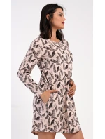 Dámské domácí šaty s dlouhým rukávem Isabela