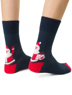 Steven Merry Christmas 136 barva: tmavě modrá - Santa Claus