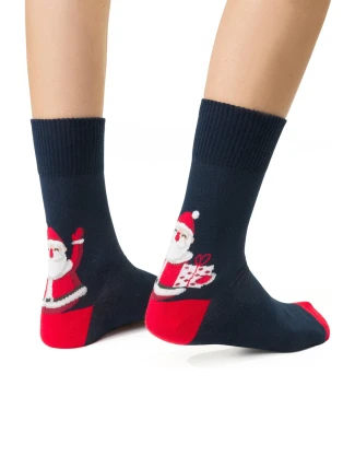 Steven Merry Christmas 136 barva: tmavě modrá - Santa Claus