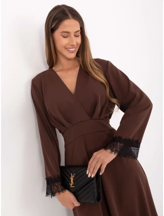 Šaty MI SK 92477.18P tmavě hnědé Šaty MI SK 92477.18P tmavě hnědé