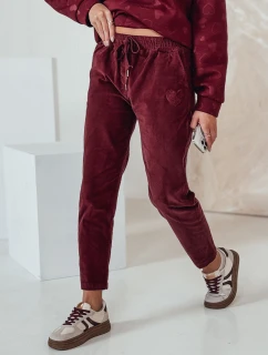 Dámské manšestrové kalhoty VELVITO bordó FashionStreet UY2287