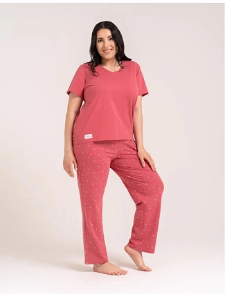 Pyžamo Moraj PDD4300-024 červené/r S–3XL