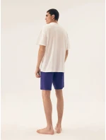 Pánské pyžamo Santorini 43173 white - HENDERSON Pánské pyžamo Santorini 43173 white - HENDERSON