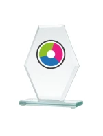 Skleněná trofej s barevným potiskem LuxorJet