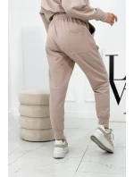 Set 2dílná mikina + kalhoty béžový