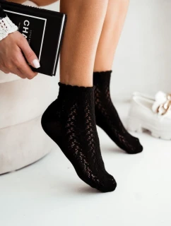Dámské síťované černé ponožky