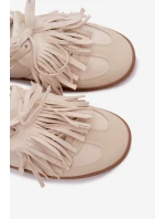 Dámské tenisky s třásněmi Béžové Dorivelle