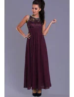 Dámské společenské šaty EVA LOLA s krajkou a kamínky dlouhé tmavě modrá Dámské společenské šaty EVA LOLA s krajkou a kamínky dlouhé tmavě modrá