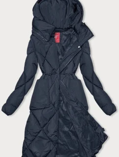 Tmavě modrá zimní bunda s límcem (LHD-23021)